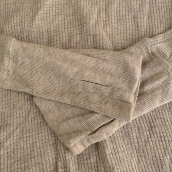 FP We the free womens oversized long sleeve peplum cream top -S - Picture 9 of 10